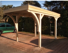 Einzelcarport 7000KB Akzent mit zwei kleinen Leimholzbögen